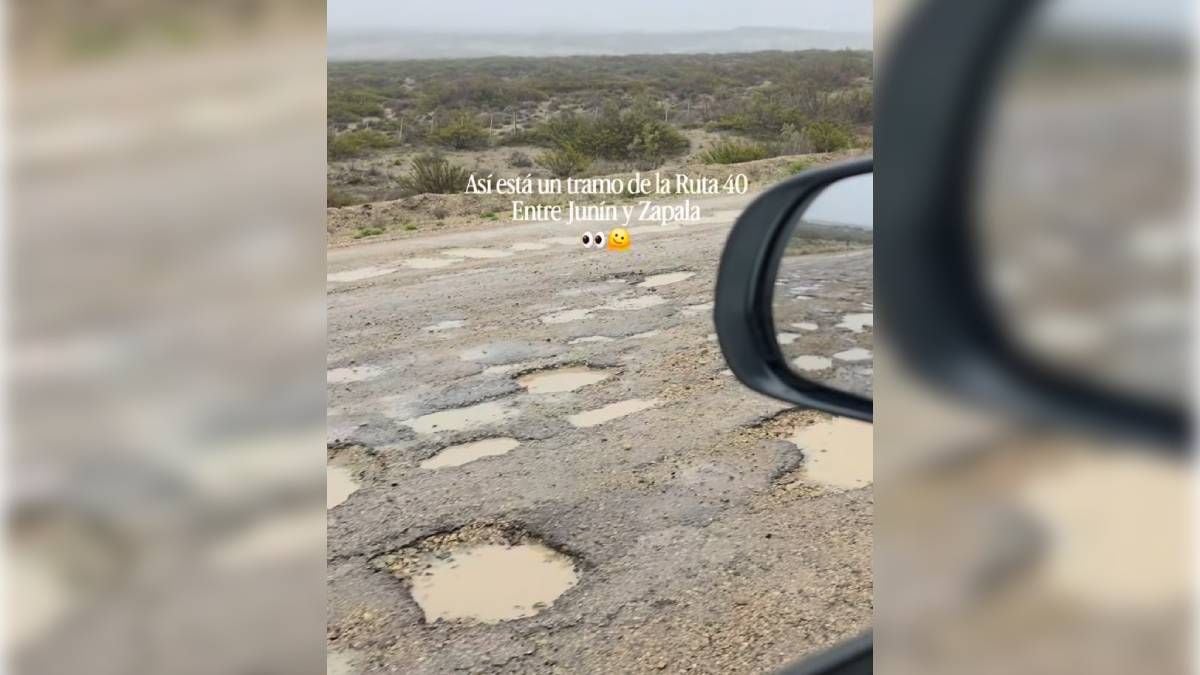 Treinta kilómetros de pozos en la Ruta 40 que complican el viaje entre Junín de los Andes y Zapala