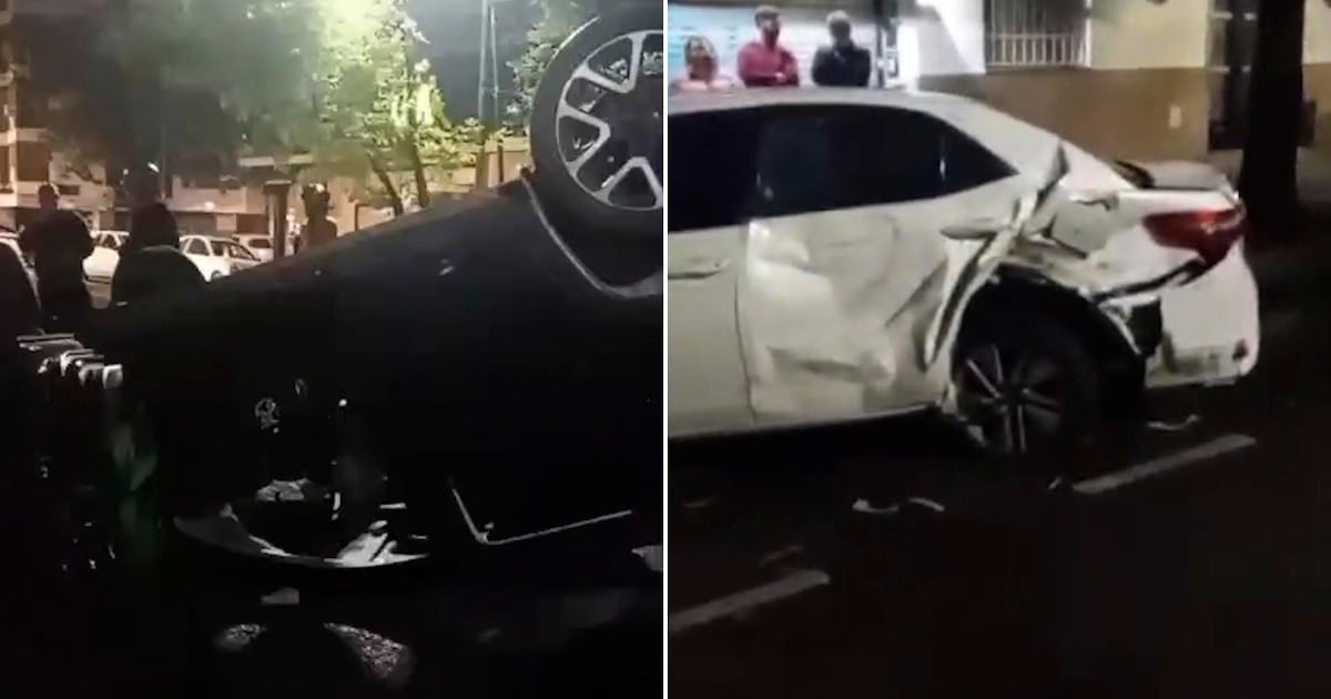 Una conductora con 1,79 gramos de alcohol en sangre volcó en Alberdi y dejó cinco heridos