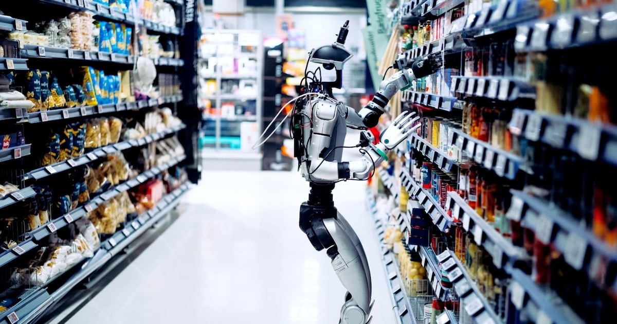 Un androide por pasillo: cómo Dinamarca entrena robots para armar góndolas a oscuras